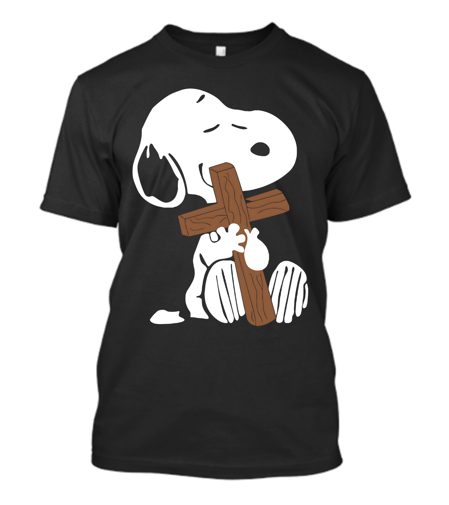 Snoopy Hugging Wooden Cross T-Shirt