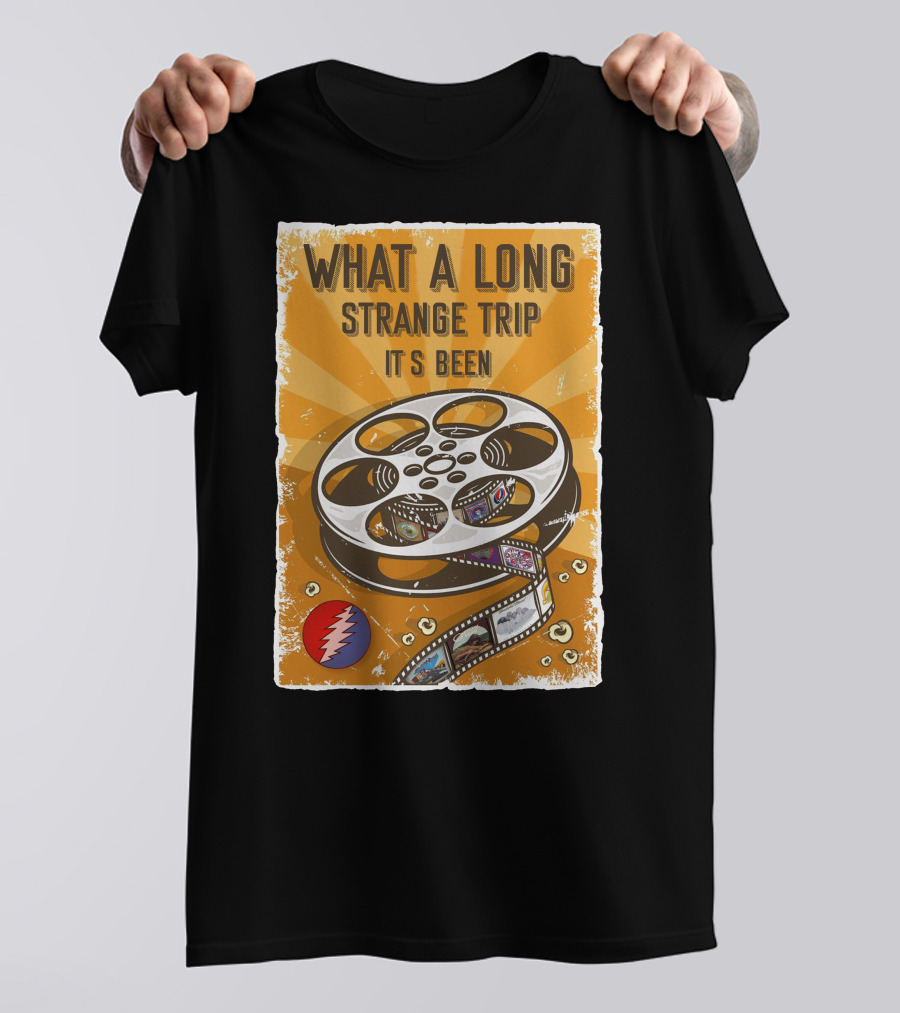 What A Long Strange Trip It's Been Grateful Dead Film Reel T-Shirt