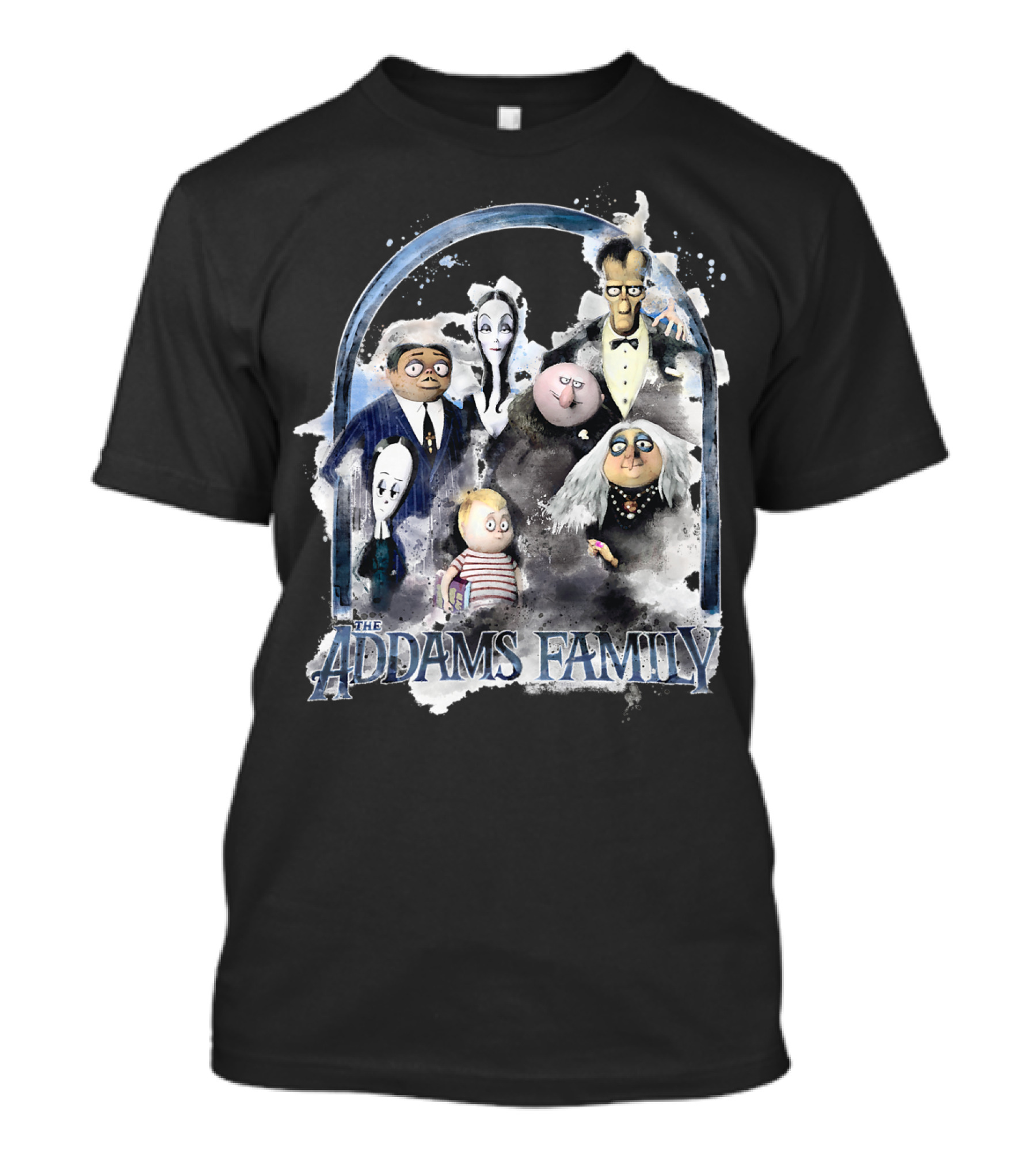 The Addams Family Full Cast Illustration Archway T-Shirt