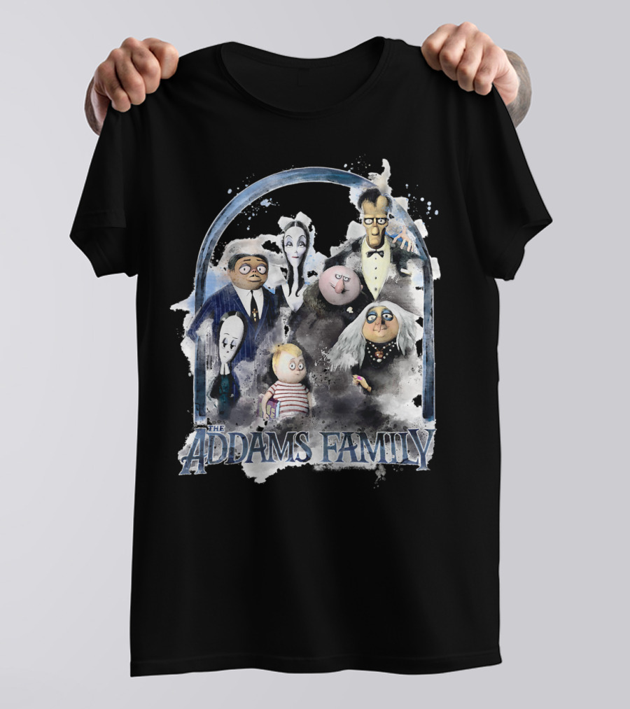 The Addams Family Full Cast Illustration Archway T-Shirt