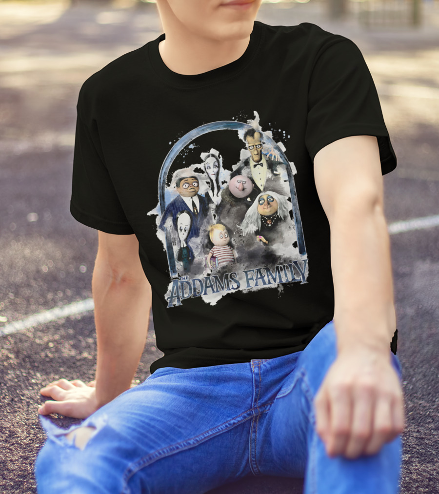 The Addams Family Full Cast Illustration Archway T-Shirt