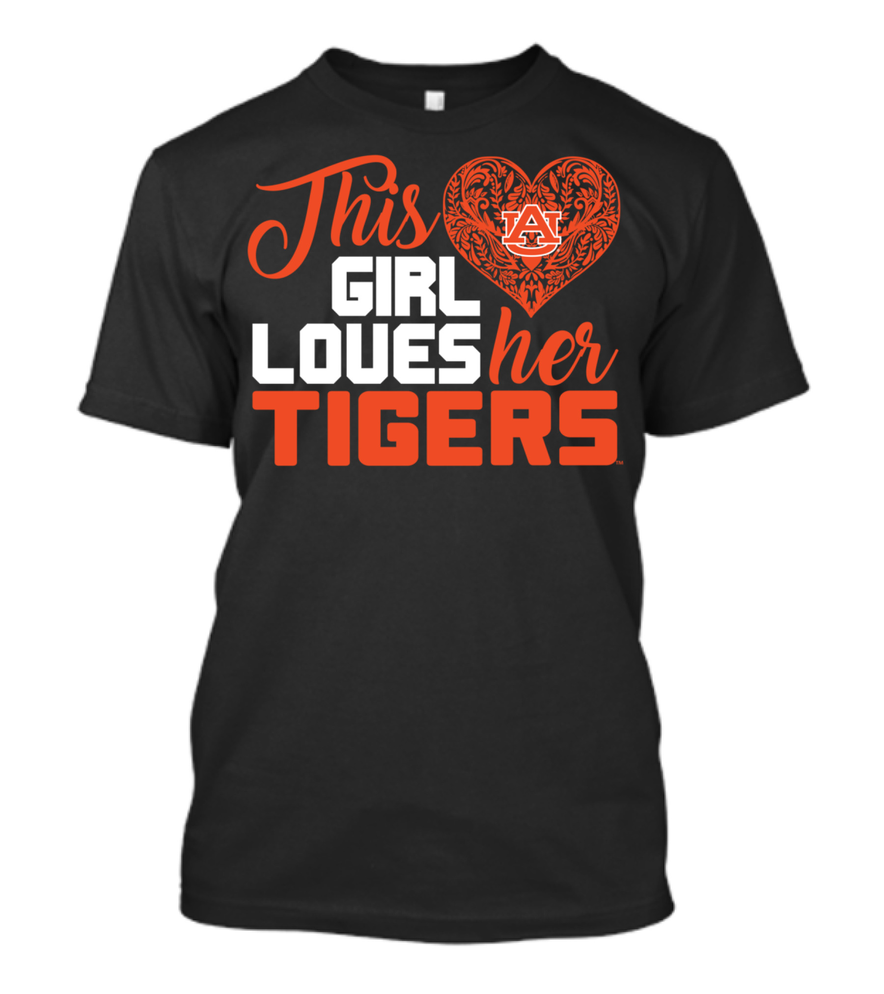 This Girl Loves Her Auburn Tigers Heart T-Shirt
