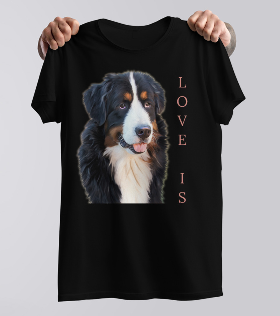 Love Is Bernese Mountain Dog Women Men Kids Dog T-Shirt