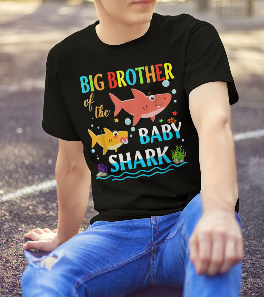 Big Brother Of The Baby Shark Birthday Celebration Ocean T-Shirt