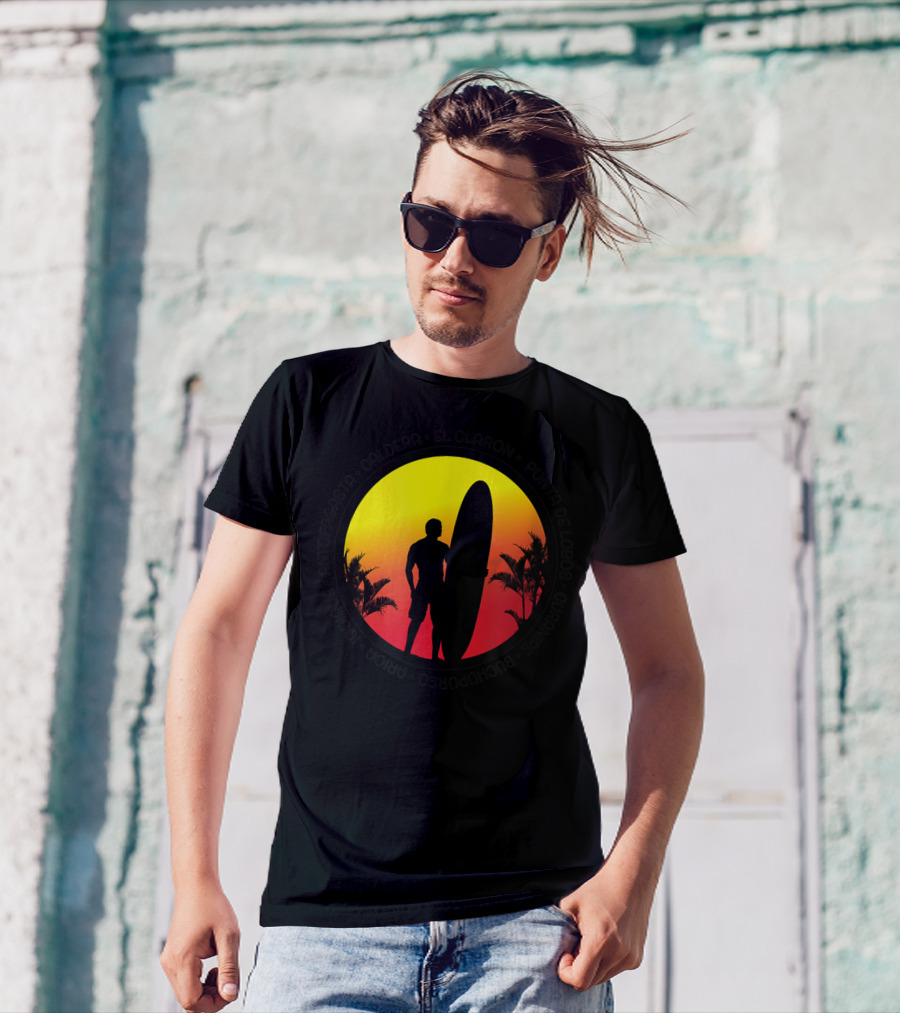 Antofagasta Caldera Surf Silhouette El Claro Punta De Lobos Curanilahue T-Shirt