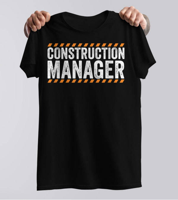 Construction Manager Safety Caution Stripes T-Shirt