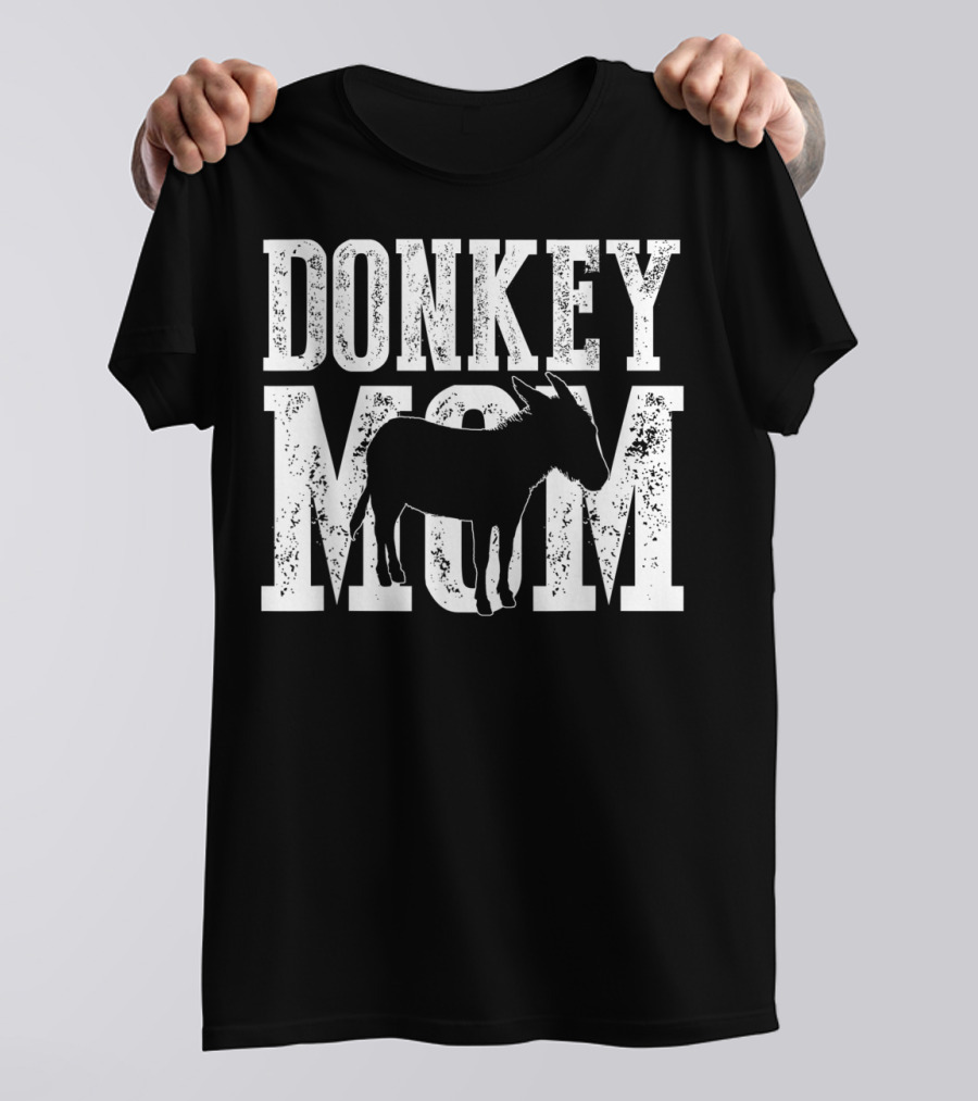 Donkey Mom Donkey Lover Pet Silhouette Image T-Shirt