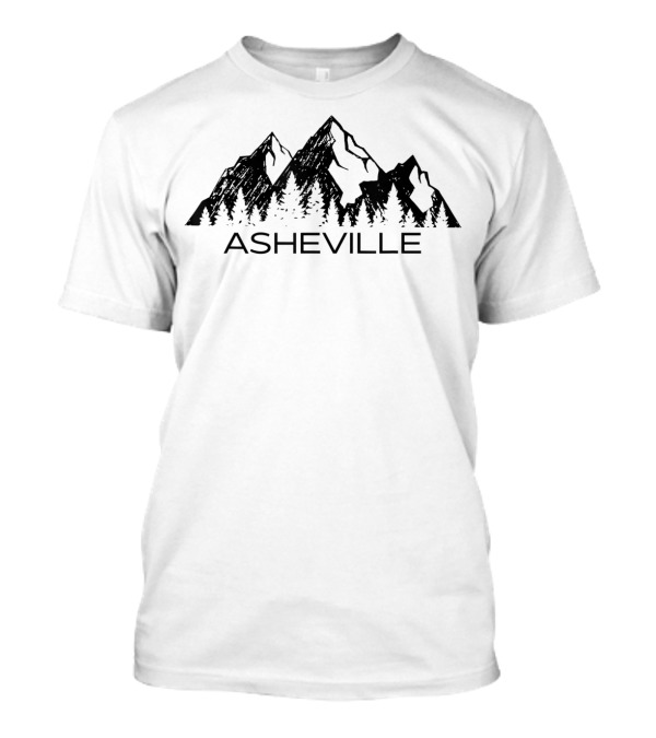 Asheville North Carolina Mountain Range T-Shirt