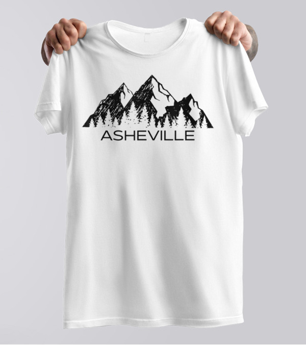 Asheville North Carolina Mountain Range T-Shirt