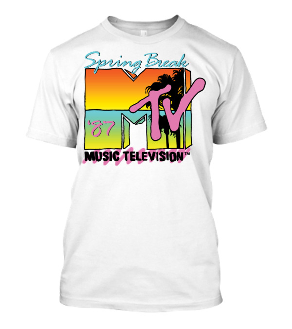 MTV Music Television Spring Break '87 Retro Logo Longsleeve T-Shirt