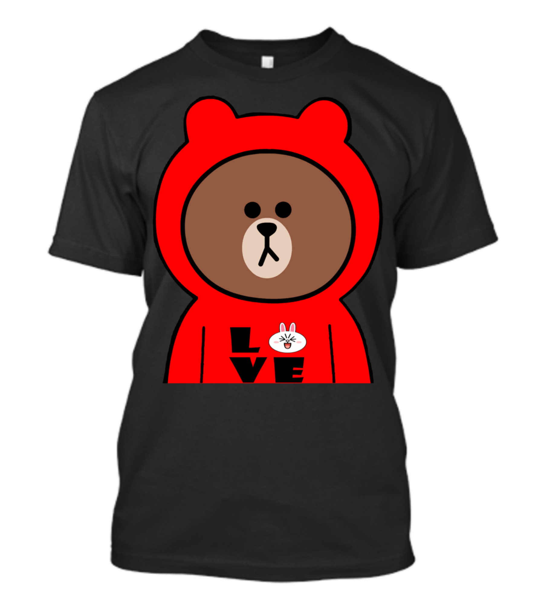 Cute Brown Bear Love Cony Bunny Rabbit T-Shirt