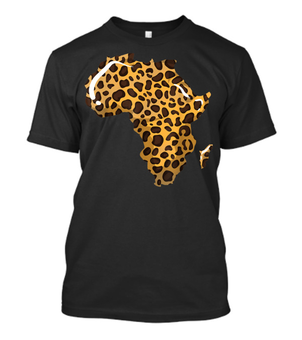 Cute Leopard Print Africa Shape Cheetah Spots T-Shirt