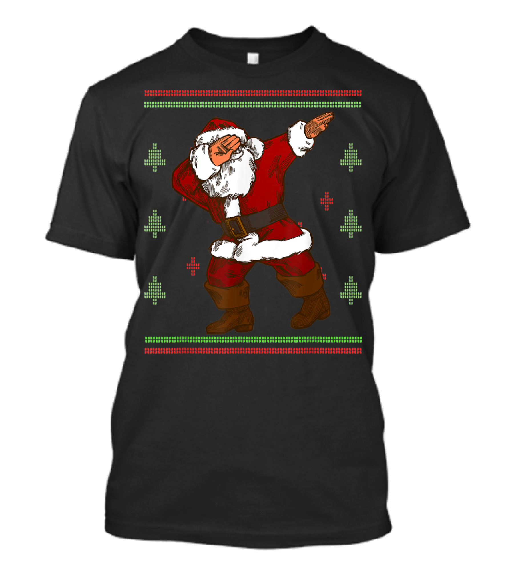 Dabbing Santa Claus Christmas Ugly T-Shirt