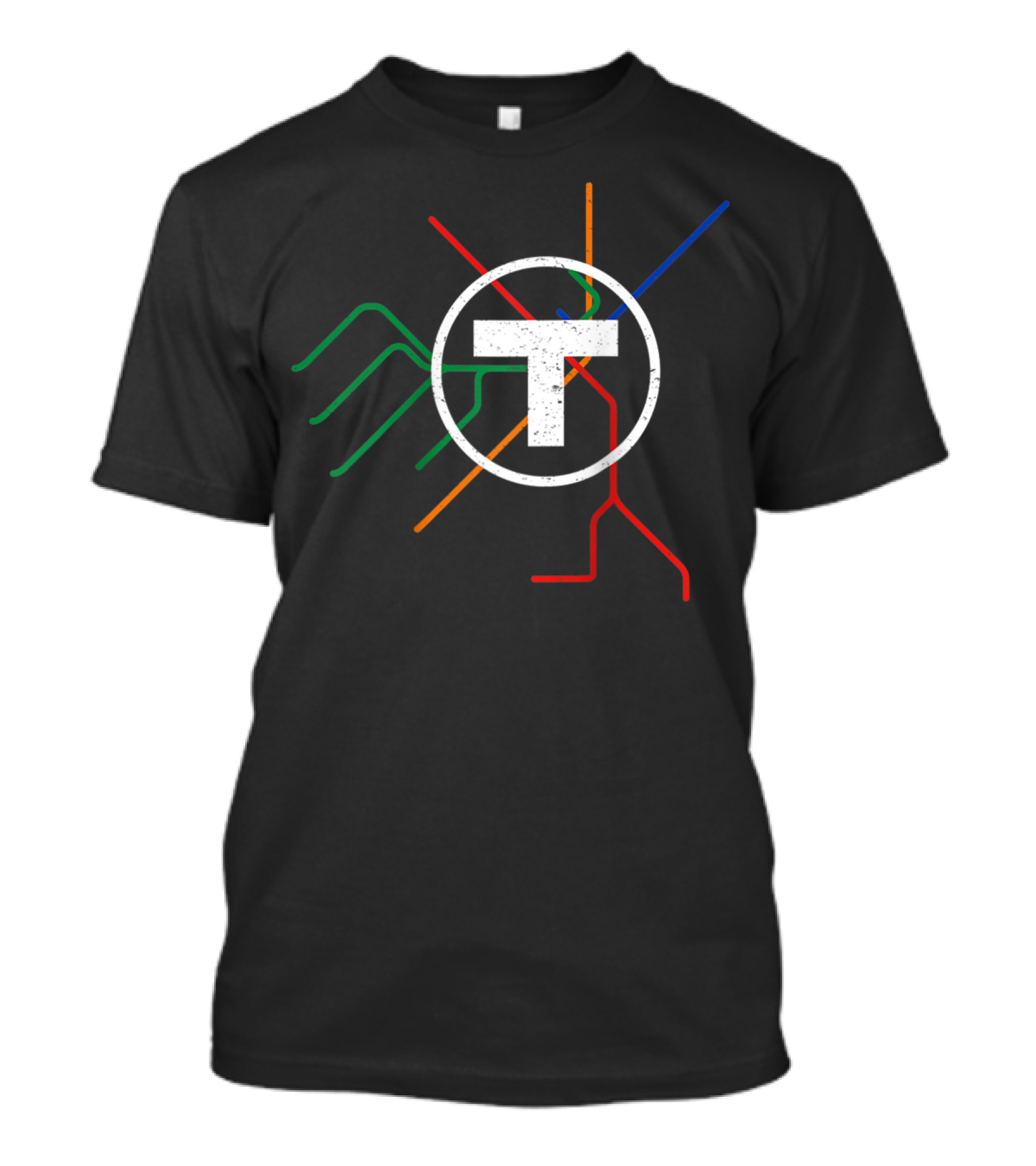 Boston Subway Map Vintage MBTA T T-Shirt
