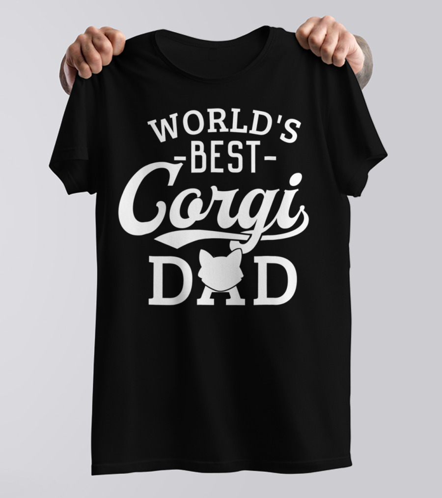 World's Best Corgi Dad Funny T-Shirt