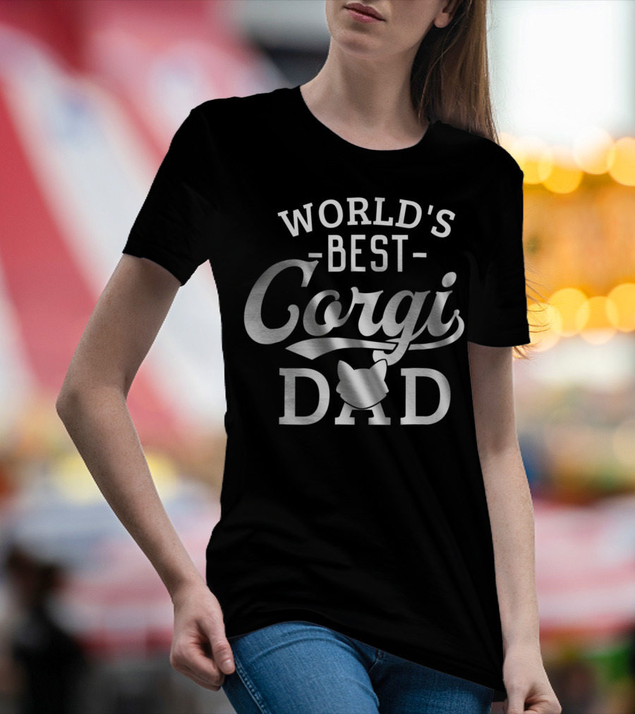 World's Best Corgi Dad Funny T-Shirt