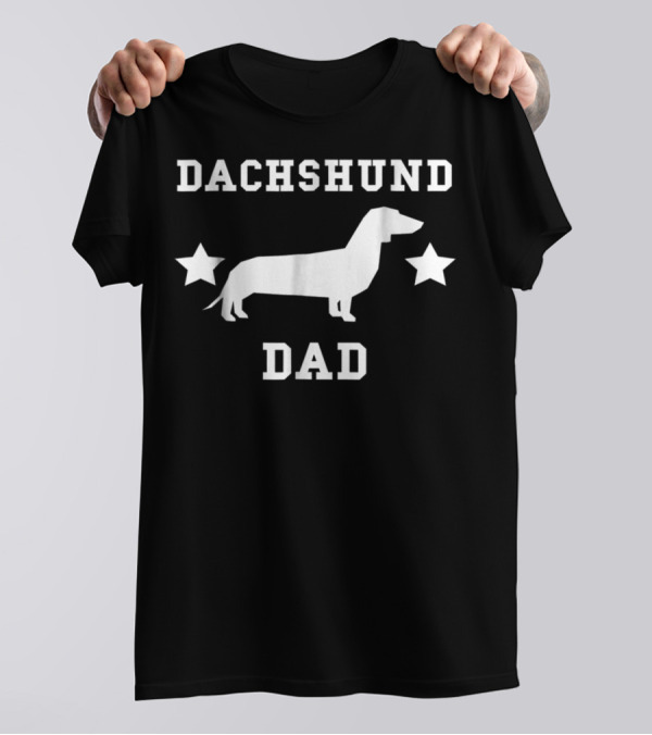 Dachshund Dad Stars T-Shirt
