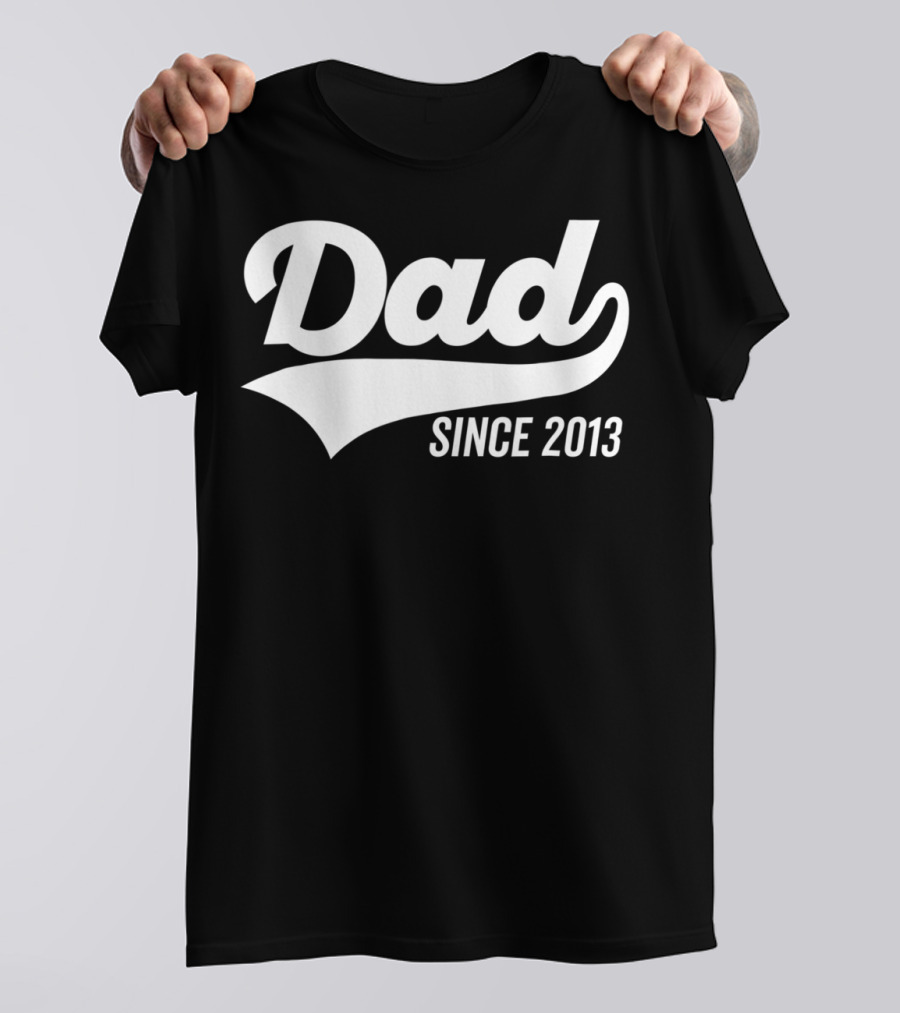 Dad Since 2013 Bold Swoosh Dark67 Sports T-Shirt