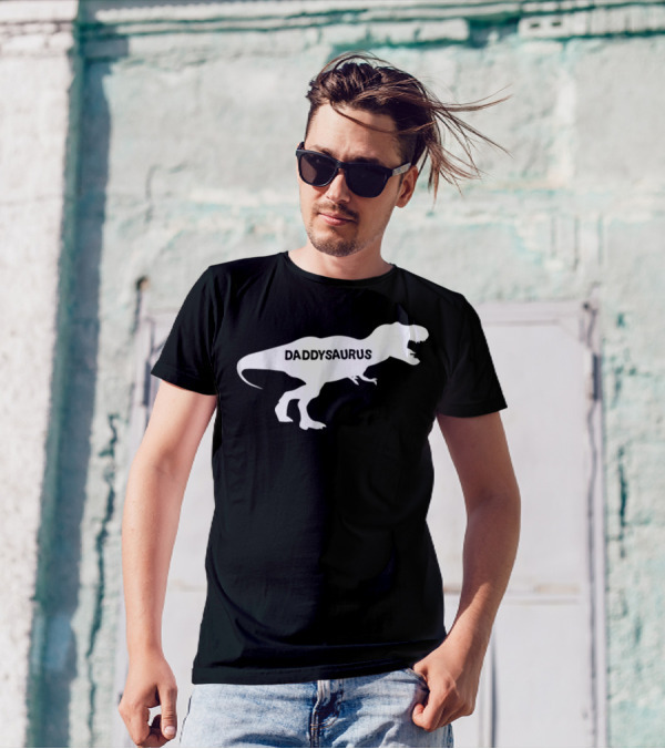 Daddysaurus Dinosaur Dad T-Rex T-Shirt