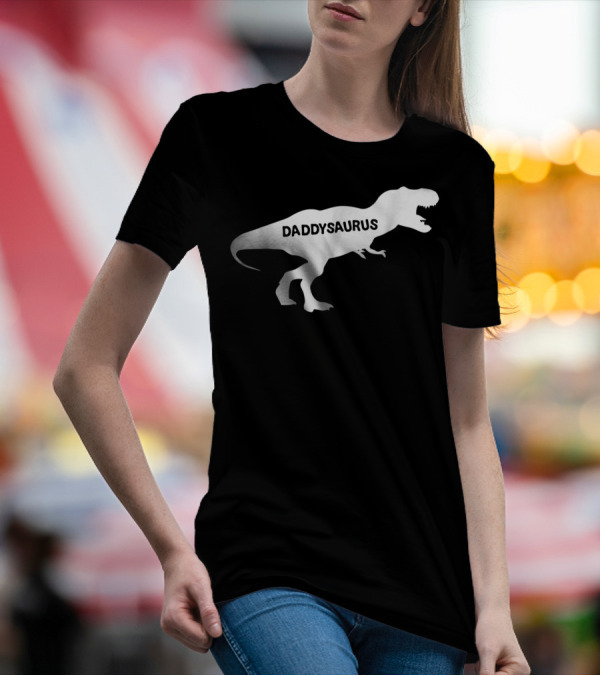 Daddysaurus Dinosaur Dad T-Rex T-Shirt