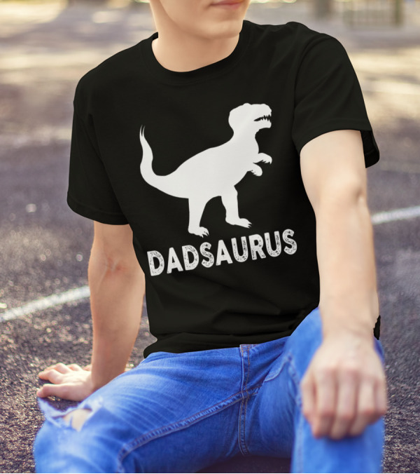 Dadsaurus Dad Dinosaur Men Daddy65 T-Rex T-Shirt