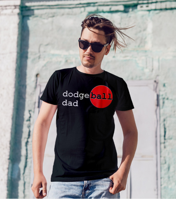 Dodgeball Dad Father Dodge Ball Parent Red Ball T-Shirt
