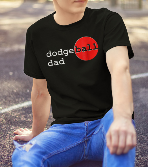 Dodgeball Dad Father Dodge Ball Parent Red Ball T-Shirt