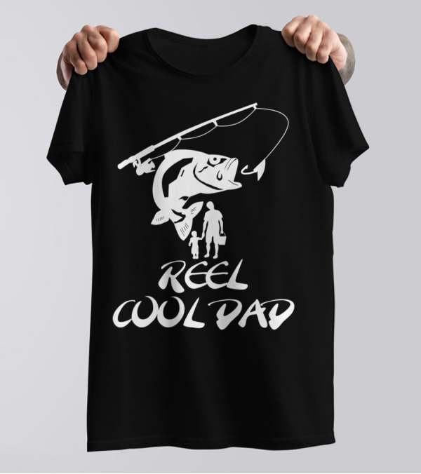 Father And Son Fishing Reel Cool Dad T-Shirt