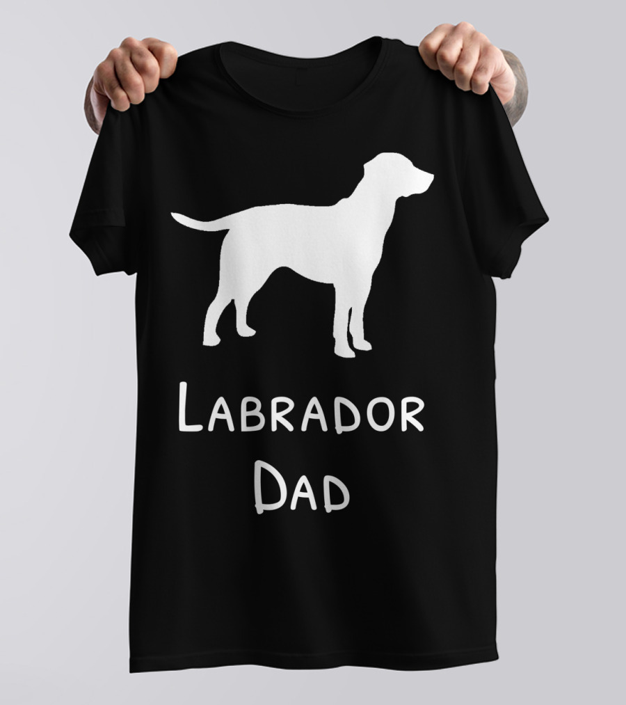 Labrador Dad Silhouette Canine Father's Day T-Shirt