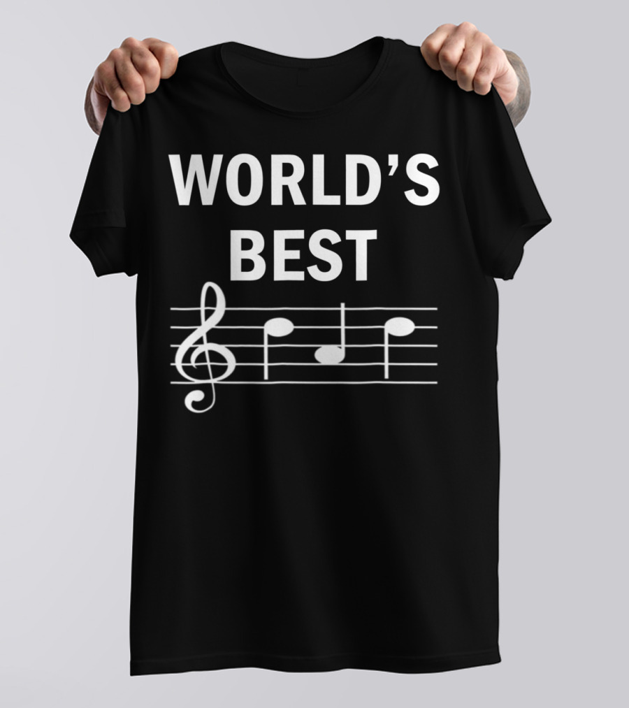 World's Best Dad Ever Treble Clef Musician T-Shirt