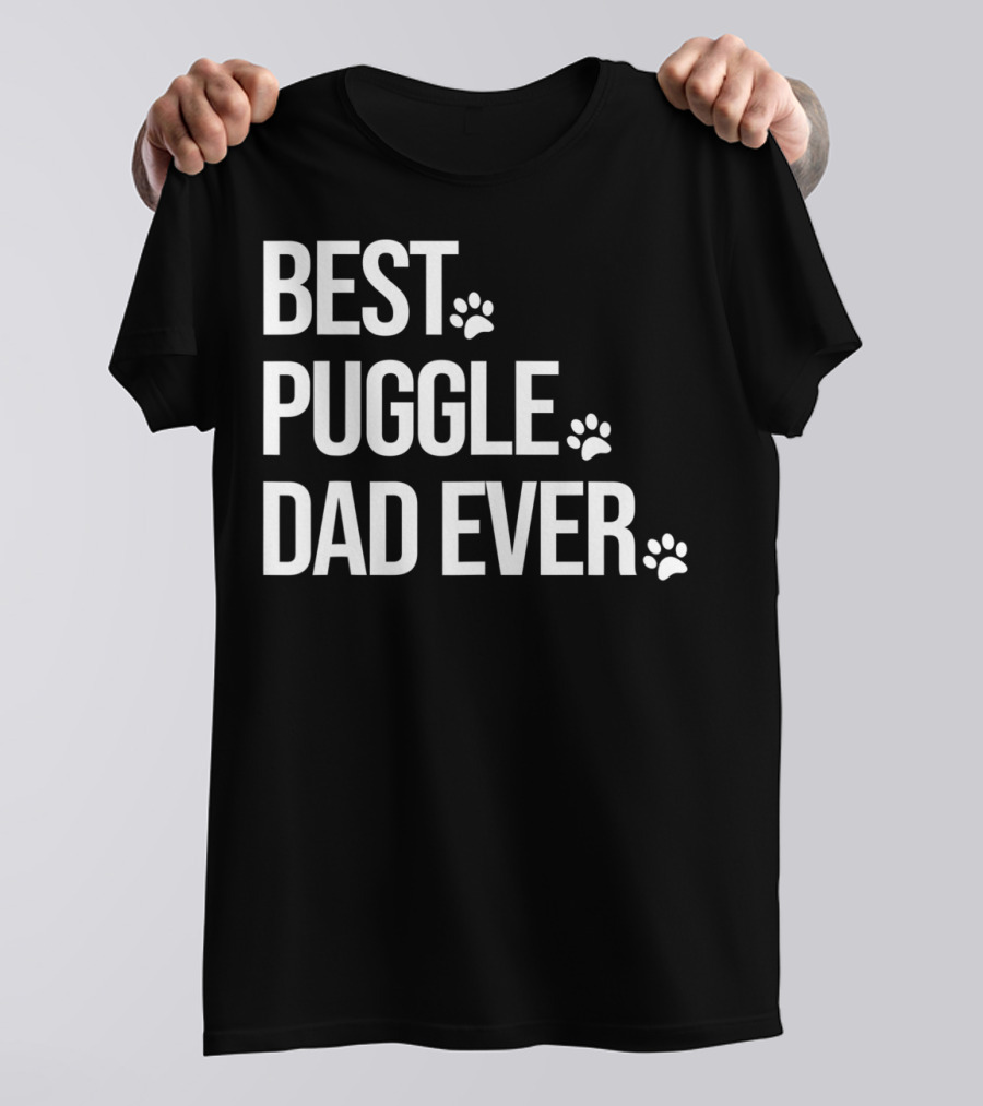 Best Puggle Dad Ever Paws T-Shirt