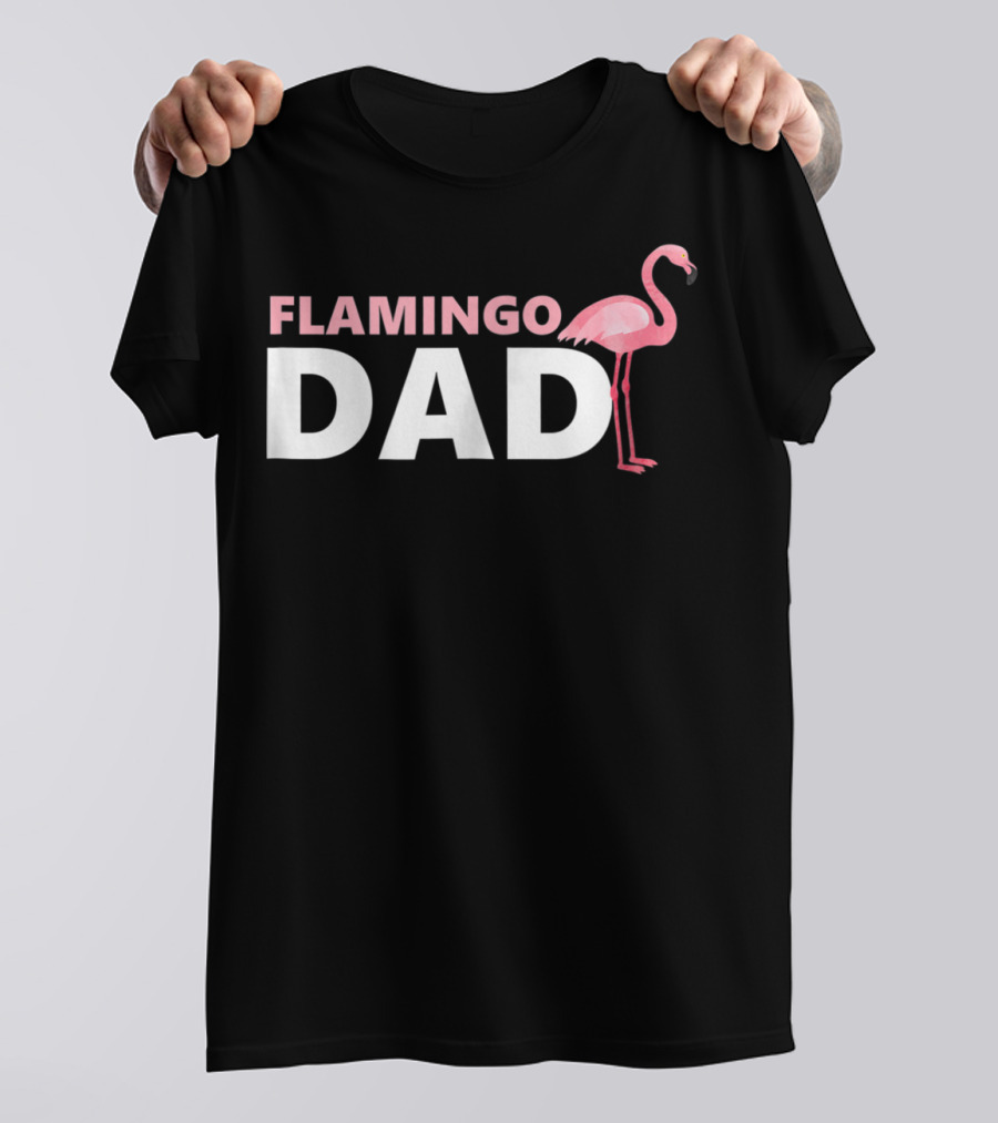 FLAMINGO DAD Mens Tropical Papa T-Shirt