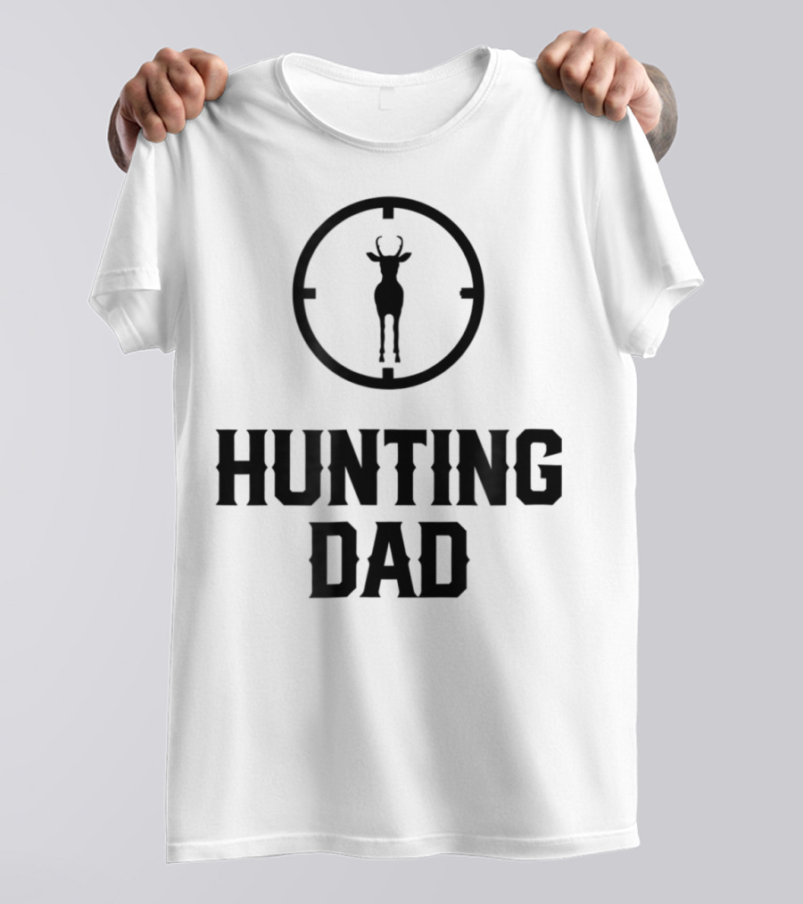 Hunting Dad Deer Silhouette Target Men's T-Shirt