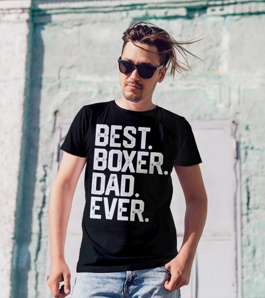 Best Boxer Dad Ever Mens Funny Dog Love Christmas22 T-Shirt
