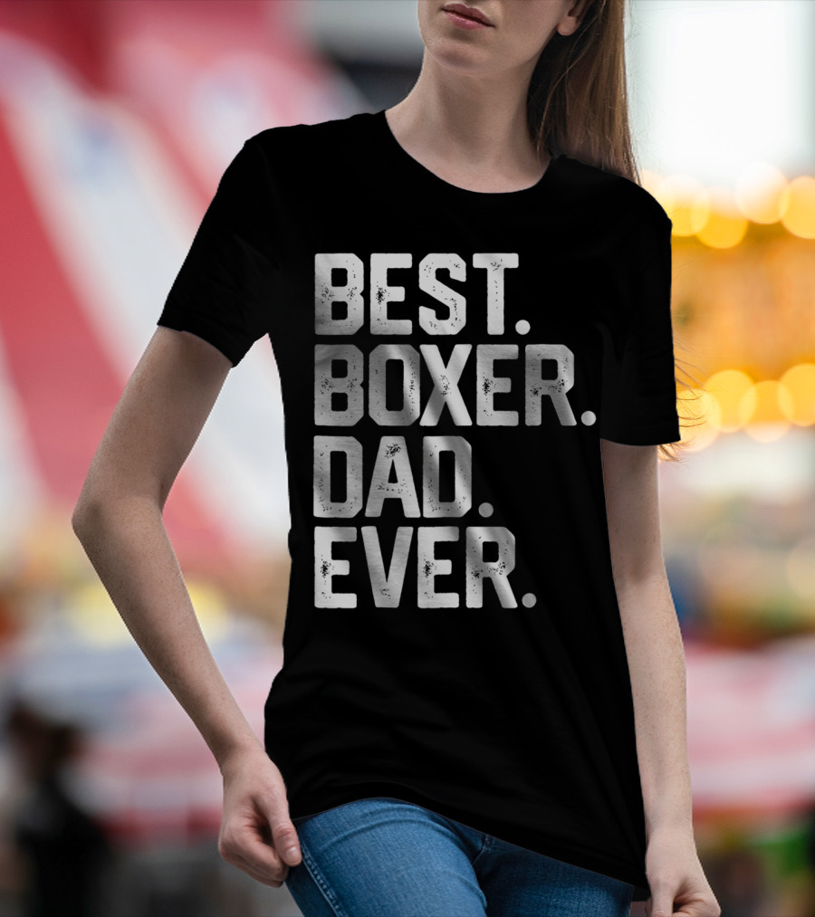 Best Boxer Dad Ever Mens Funny Dog Love Christmas22 T-Shirt