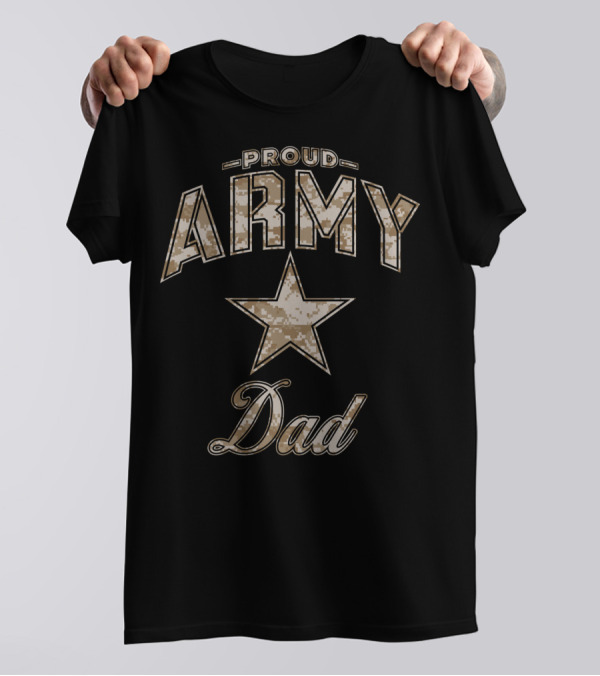 Proud Army Dad Camo78 Star T-Shirt