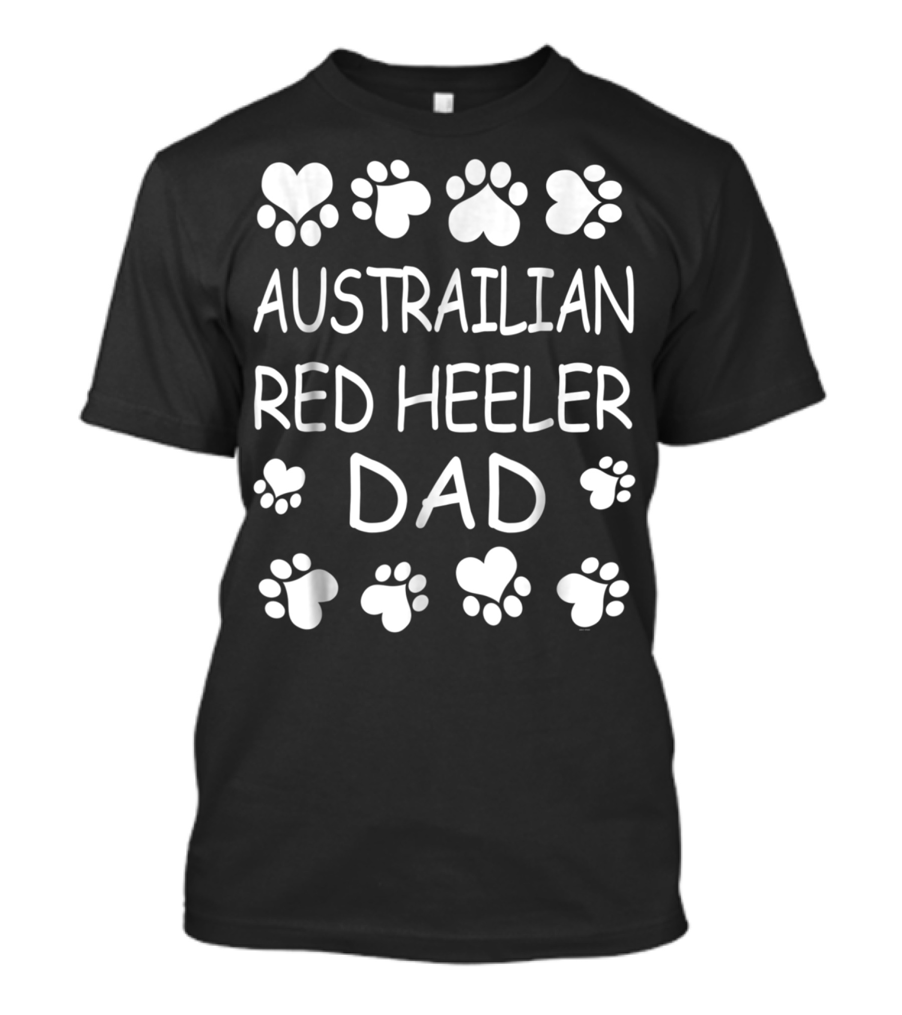 Australian Red Heeler Dad Paw Love T-Shirt