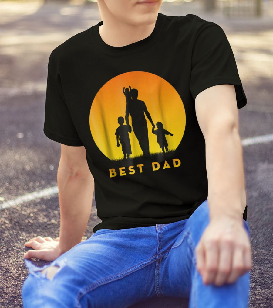BEST BEST DAD Of 3 Kids Cool T-Shirt