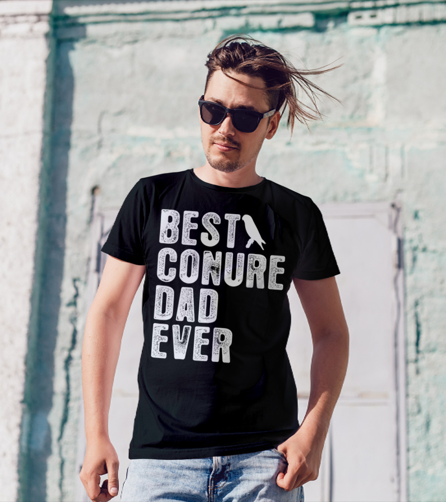 Best Conure Dad Ever Parrot T-Shirt