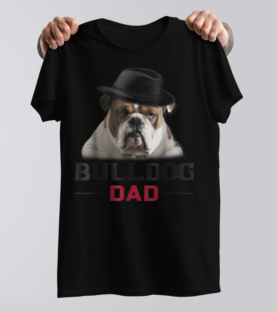 Bulldog Dad Dog Lovers Stylish Hat T-Shirt