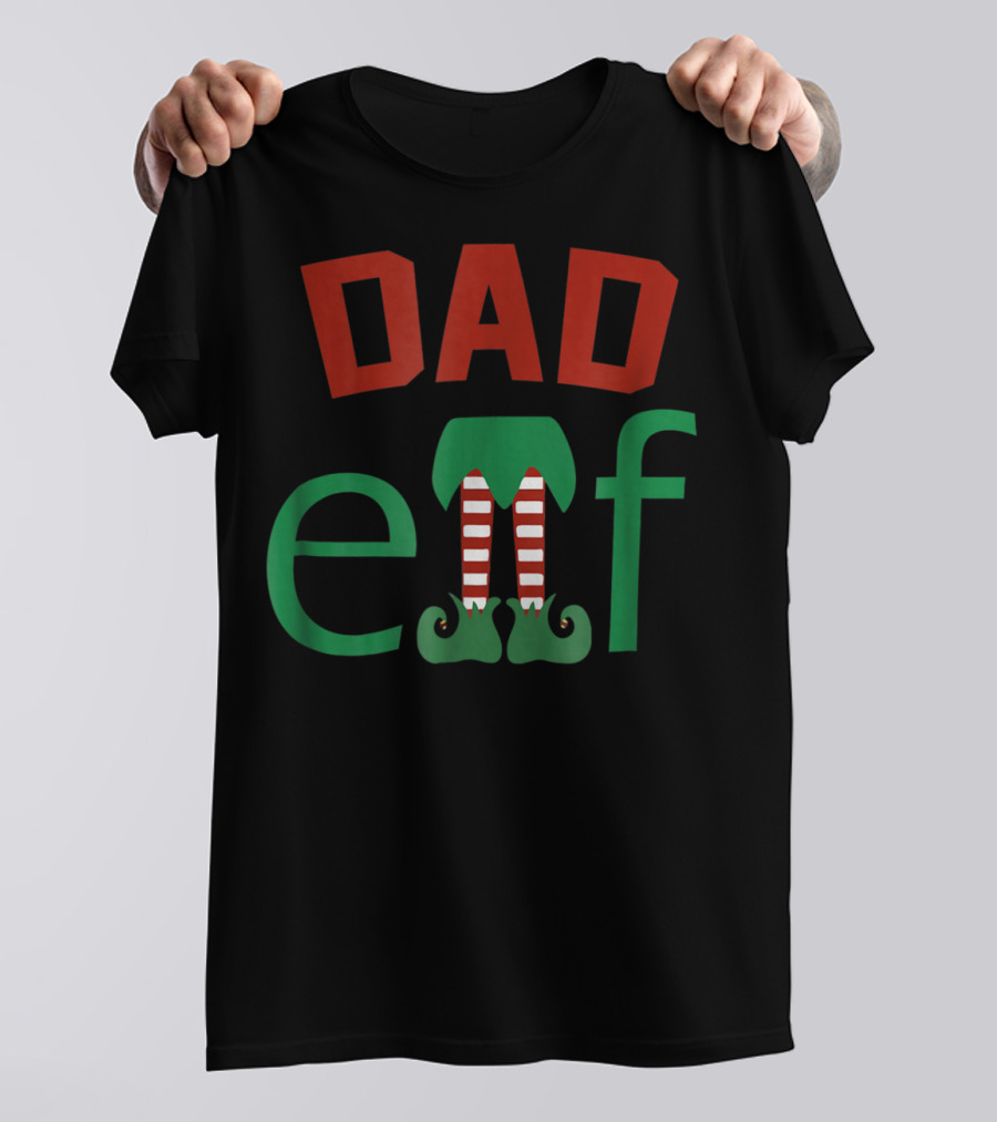 Dad Elf Christmas Family Matching Holiday T-Shirt