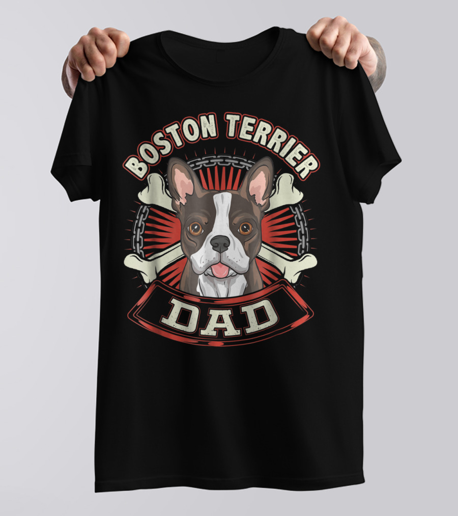 Boston Terrier Dad Dog Breed 15 T-Shirt
