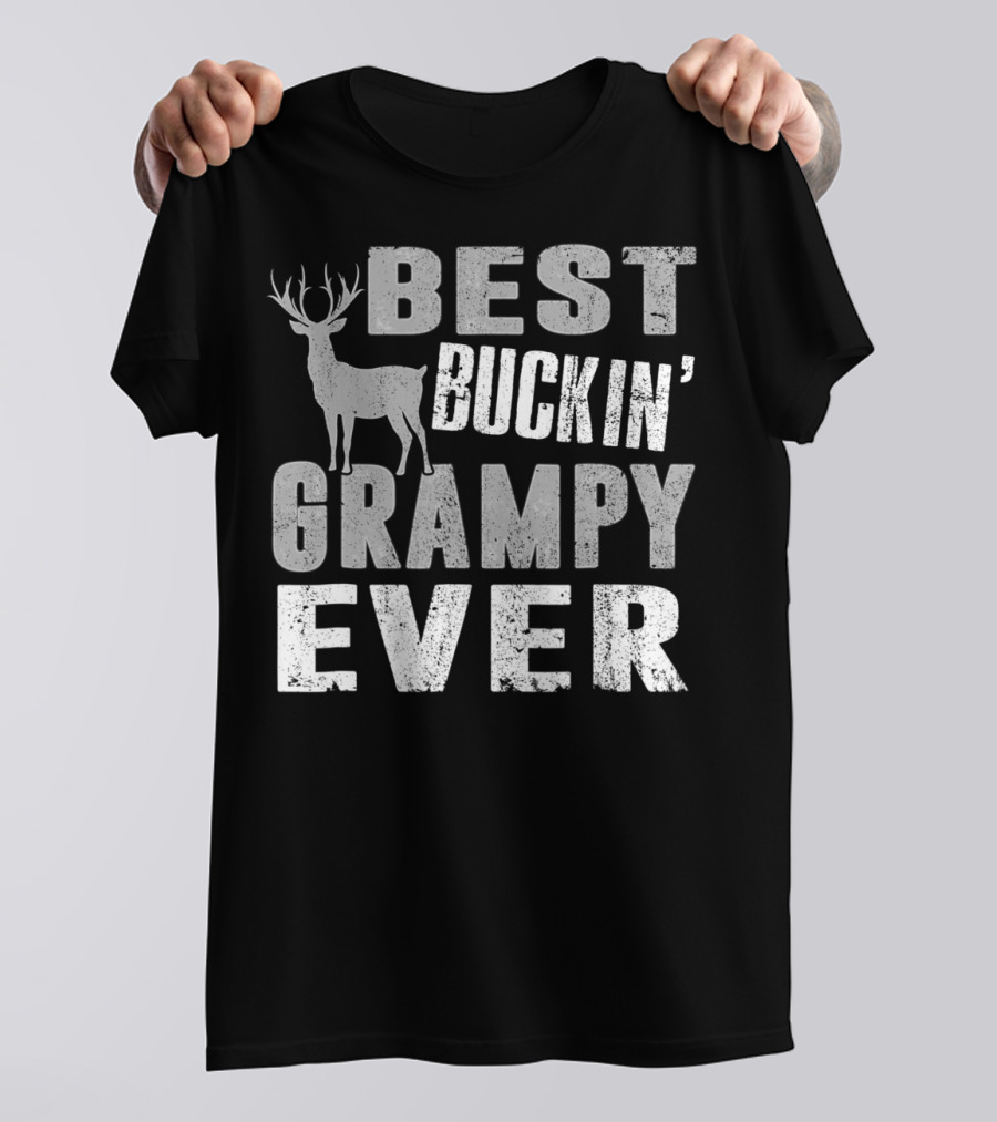 Best Buckin' Grampy Ever Hunting Dad89 Deer T-Shirt