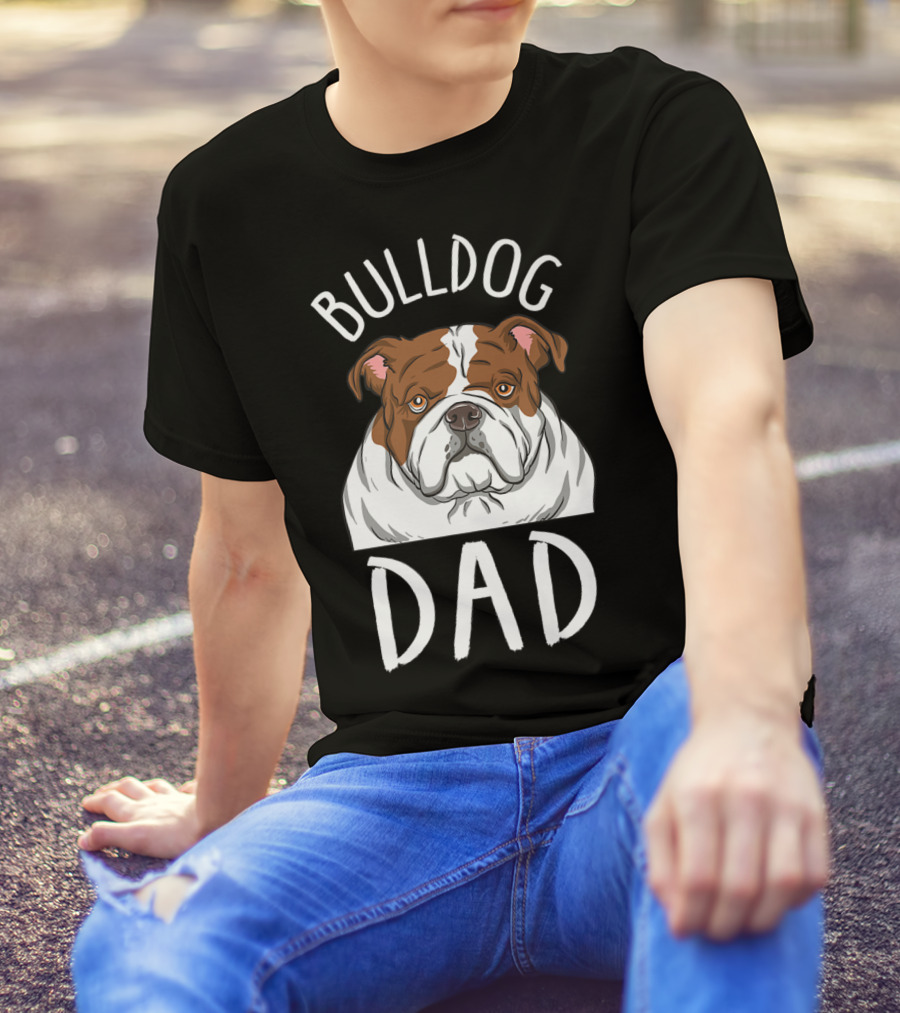 Bulldog Dad Mens Bulldog T-Shirt