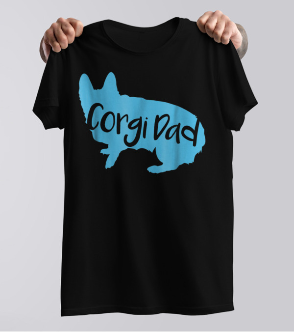 Cute Corgi Dad CorgiLover Welsh Pembroke Dog T-Shirt
