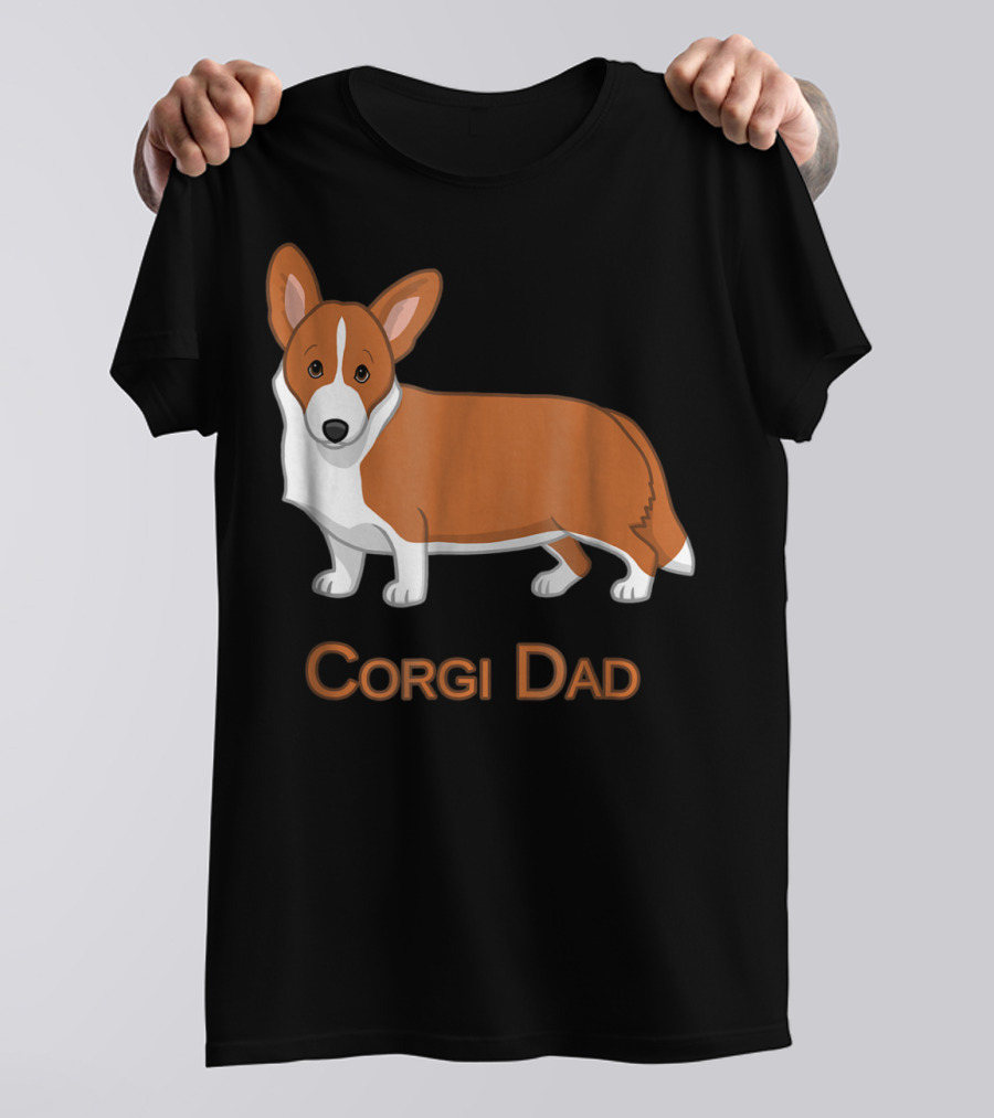 Corgi Dad Red Cardigan Welsh Dog Lovers 76 T-Shirt