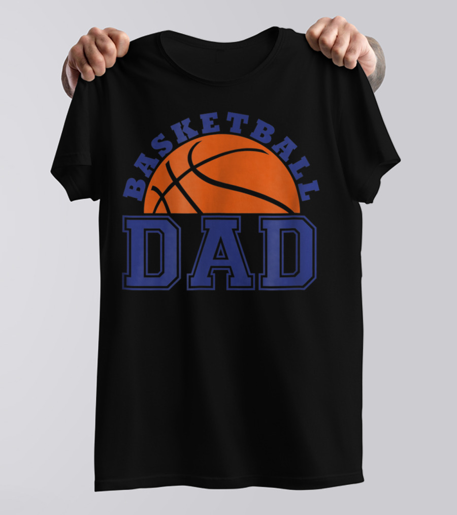Basketball Dad Orange And Blue Basketball T-Shirt