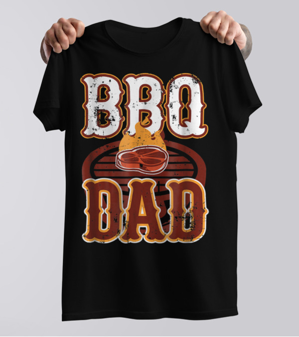 BBQ Dad Steak Grilling Flame Barbecue Dad T-Shirt