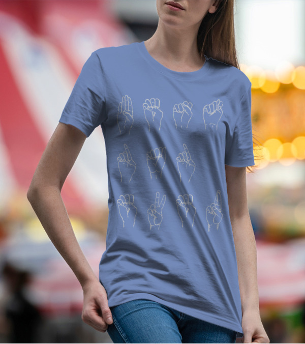 Best Dad Ever Deaf American Sign Language 34 T-Shirt