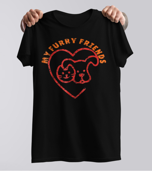 My Furry Friends Cat Mom Dog Dad Love T-Shirt